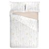 Jogo de Cama King Estampado Branco Flores Amarelas - Premium - 3