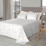 Jogo de Cama King Estampado Branco Flores Amarelas - Premium - 4