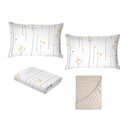 Ver imagem 6 de Jogo de Cama King Estampado Branco Flores Amarelas - Premium