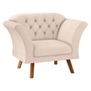 Ver imagem 3 de Poltrona Jasmim para Sala Linha Conforto Bege Framar 97cm 120kg