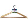 Kit 30 Cabides Madeira Marfim com Verniz Roupas Pesadas - 3
