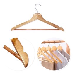 Kit 30 Cabides Madeira Marfim com Verniz Roupas Pesadas - 2