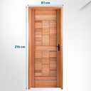 Ver imagem 6 de Kit Porta Pronta Maciça de Eucalipto 214x87x14cm PM96 Abertura Esquerda Cruzeiro Portas Marrom