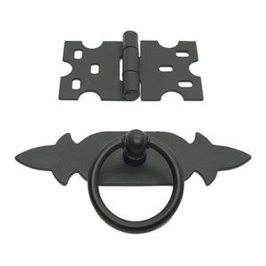 Kit 8 Dobradiças Mexicana + 8 Puxadores Chapa Rústica