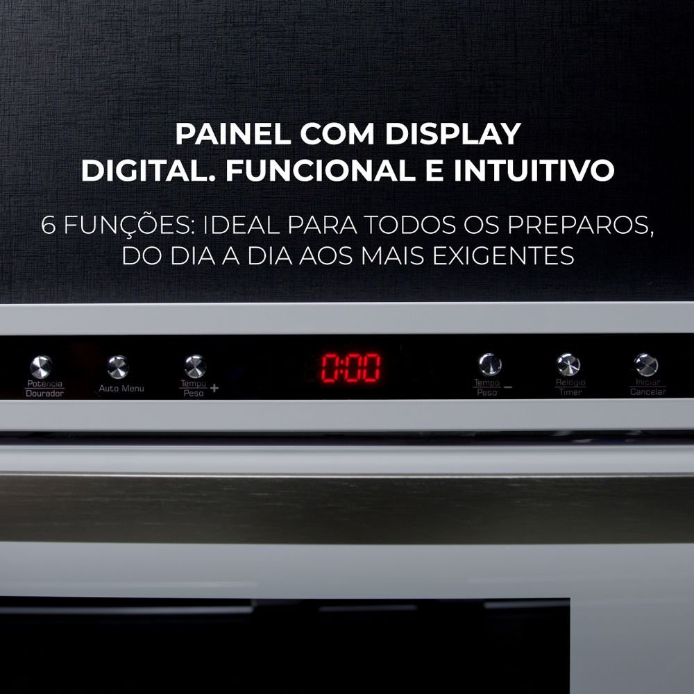 Micro-ondas de Embutir Fischer Infinity 25L com Dourador Branco 127V - 5