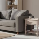 Ver imagem 2 de Mesa Lateral 1 Gaveta Madeira Maciça Escovada Pés Torneados Louise