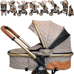 Carrinho de Bebe Moises Passear Baby Ares Plus 3 em 1 Marrom - 3