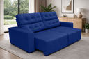Ver imagem 1 de Sofá Retrátil e Reclinável Siena 2.00m Super Pillow - Azul