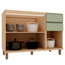 Ver imagem 6 de Kit Armário Aéreo e Balcão de Pia 100% MDF 120 cm Lótus Carvalho/Verde