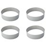 Jogo Kit com 4 Aros Aço Inox Cortadores Redondo para Massas Bolos ;). Absoluto Metais - 1