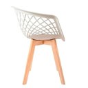 Ver imagem 4 de Kit 2 Cadeiras Para Mesa De Jantar Cozinha Sala Web Branca Wood Base Madeira