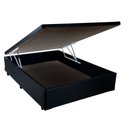 Ver imagem 1 de Cama Box Baú Casal Blindado Anka Star Sintético Preto 40x138x188