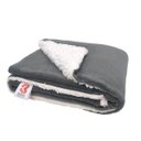 Ver imagem 1 de Manta Cobertor Pet Cachorro Gato Flannel Soft Sherpa Dupla Face Aveludado Cinza 80x90cm