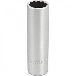 Soquete estriado longo com encaixe de 1/2" 19 mm Vonder - 1