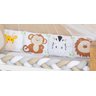 Kit Berço Floresta Safari Animais Branco Bege100%algodão - 2