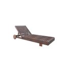 Ver imagem 5 de Kit 2 Espreguiçadeira Allegra com Rodinhas + Mesinha de Apoio em Madeira Nogueira