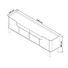 Rack Flip 1.8 para Sala de Estar - 3 Cores:off White/cinamomo - 5
