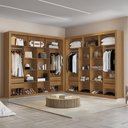 Ver imagem 1 de Closet Duplo NT6060 100% MDF Freijó Amoudi Móveis