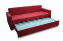 Ver imagem 3 de Sofá Que Se Transforma em Cama Horizontal em Tecido Vermelho