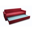 Ver imagem 3 de Sofá Que Se Transforma em Cama Horizontal em Tecido Vermelho