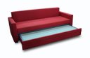 Ver imagem 2 de Sofá Que Se Transforma em Cama Horizontal em Tecido Vermelho