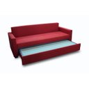 Ver imagem 2 de Sofá Que Se Transforma em Cama Horizontal em Tecido Vermelho
