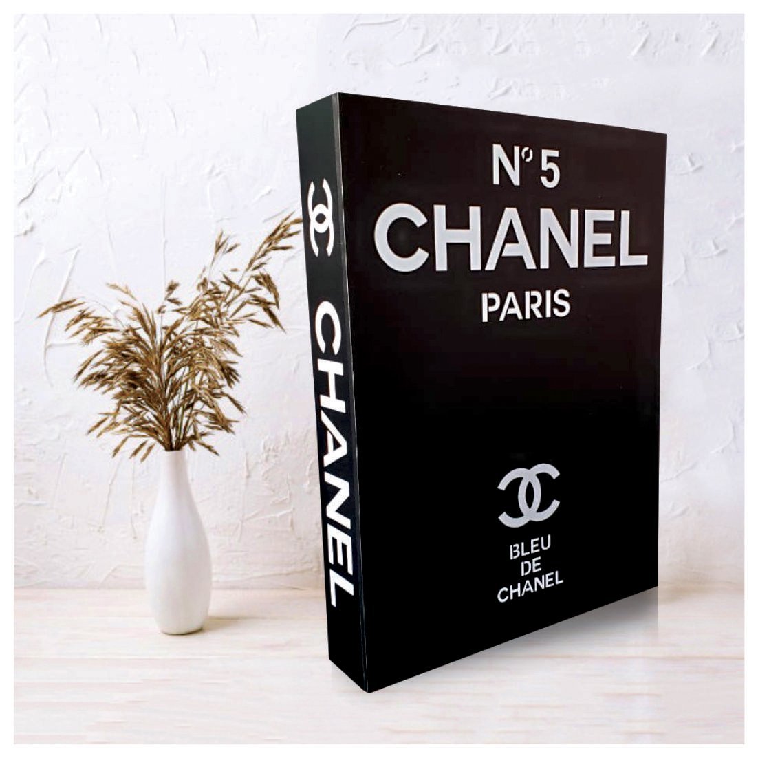 Kit 3 Caixas Livro Decorativo Chanel Dior Louis - 3