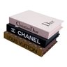 Kit 3 Caixas Livro Decorativo Chanel Dior Louis - 2