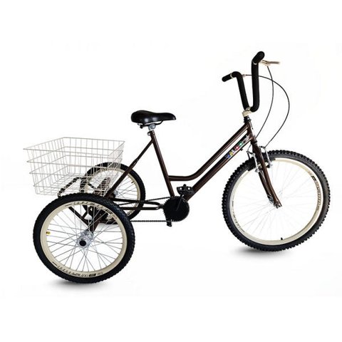 Triciclo Retrô Marrom/Creme - Aro 26 - Montagem Super