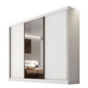 Ver imagem 2 de Guarda-roupa Diamond Plus com 1 Porta Espelho Peliculado 3 Portas e 6 Gavetas