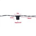 Ver imagem 4 de 20 Metros Varal de Luzes Festão Cordão Soquete E27 Bivolt