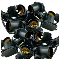 20 Metros Varal de Luzes Festão Cordão Soquete E27 Bivolt - 2