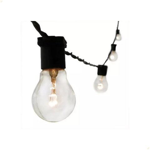 20 Metros Varal de Luzes Festão Cordão Soquete E27 Bivolt