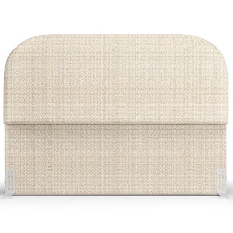 Cabeceira Cama Box King 195cm Orgânica Lanna W01 Linho Palha - Lyam Decor