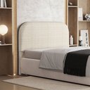 Ver imagem 2 de Cabeceira Cama Box King 195cm Orgânica Lanna W01 Linho Palha - Lyam Decor