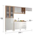 Ver imagem 3 de Cozinha Modulada Aspen Ditália 4 Peças A45 Carvalho/Branco