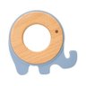 Mordedor de Madeira e Silicone Elefante Azul – Alívio para Gengivas de Bebê - 3