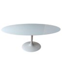 Ver imagem 2 de Mesa de Jantar Tulipa Saarinen Oval 140x90cm Laqueada + Vidro - Branco