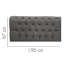 Ver imagem 2 de Painel Cabeceira Estofada Paris 195cm Cama Box King Suede Cinza Escuro- Mabe Magazine