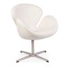 Poltrona Swan Revestida em Couro Sintético - Branco - 2