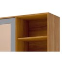 Ver imagem 2 de Armário de Cozinha Modulado Brilhante C/ 2 Portas 120cm Cinamomo/platina - Mgm
