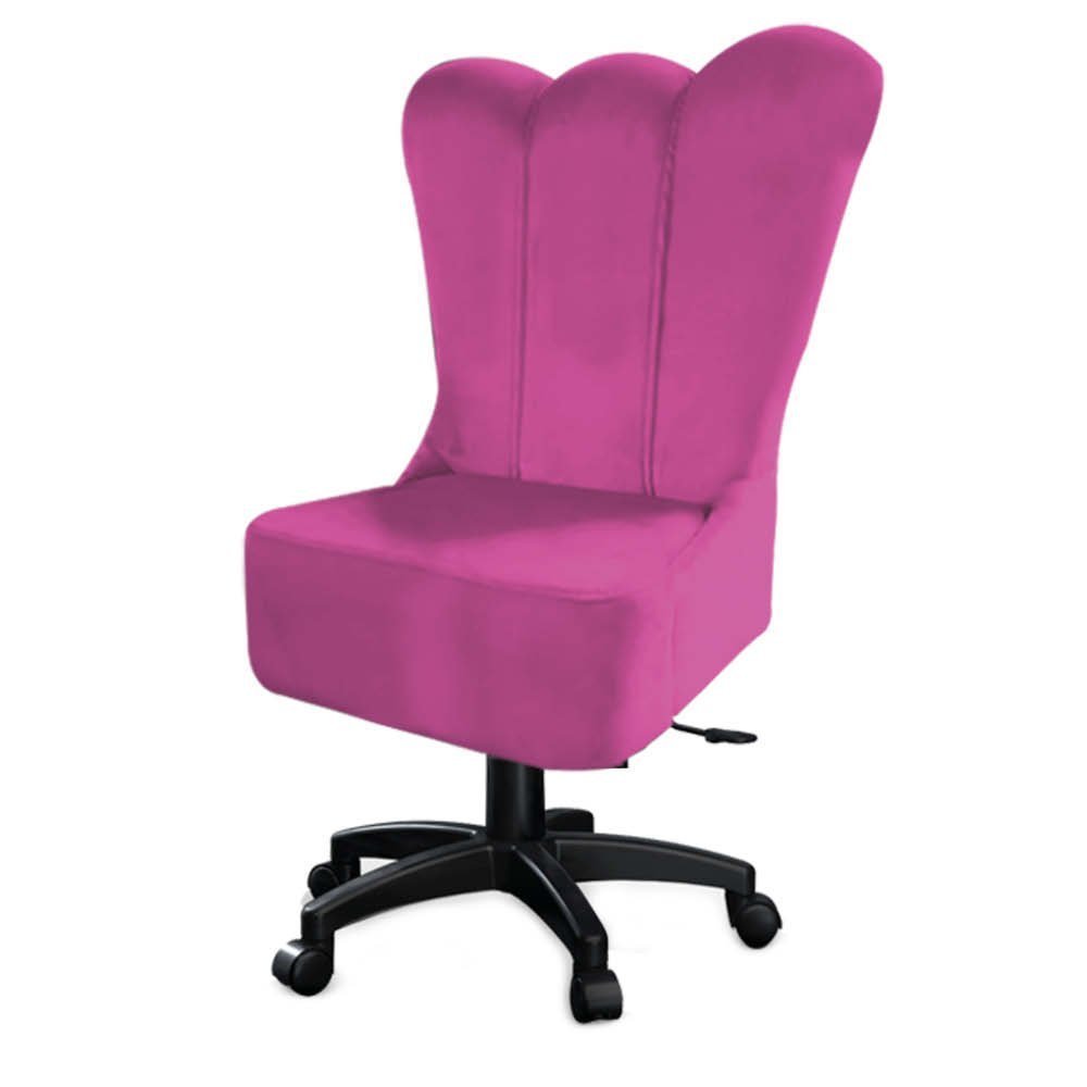 Kit Maca Estética 60cm com Cadeira Mocho Giratória e Escadinha Suede Rosa Pink - D - 3