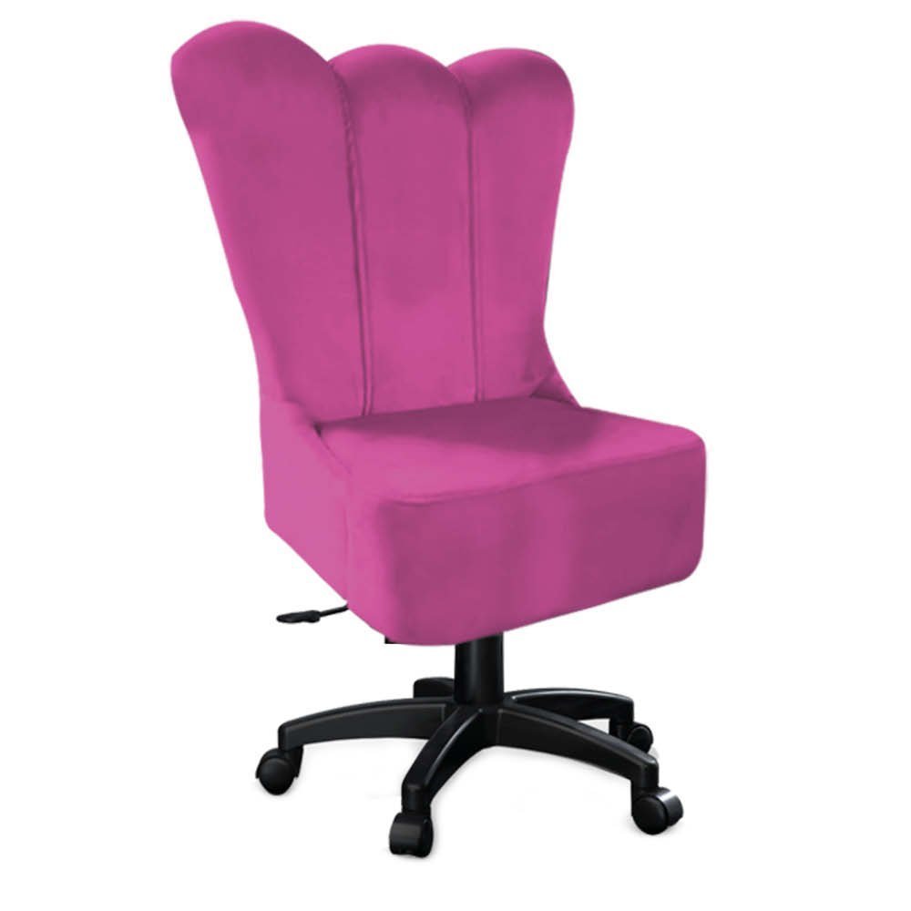 Kit Maca Estética 60cm com Cadeira Mocho Giratória e Escadinha Suede Rosa Pink - D - 2