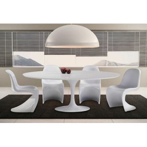 Mesa de Jantar Tulipa Saarinen Oval 180x100cm Laqueada - Branco