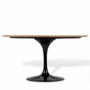 Ver imagem 2 de Mesa de Jantar Tulipa Saarinen Oval 180x100cm Tampo Freijó - Preto