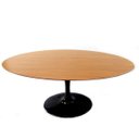 Ver imagem 1 de Mesa de Jantar Tulipa Saarinen Oval 180x100cm Tampo Freijó - Preto