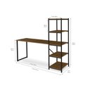 Ver imagem 3 de Escrivaninha com Estante 4 Prateleiras Klm Móveis