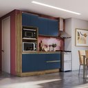 Ver imagem 1 de Armário de Cozinha Compacta Torre Quente 100% Mdf 190cm Nogueira/azul Profundo Celeste Kappesberg