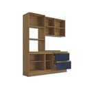 Ver imagem 5 de Armário de Cozinha Compacta Torre Quente 100% Mdf 190cm Nogueira/azul Profundo Celeste Kappesberg