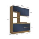 Ver imagem 3 de Armário de Cozinha Compacta Torre Quente 100% Mdf 190cm Nogueira/azul Profundo Celeste Kappesberg